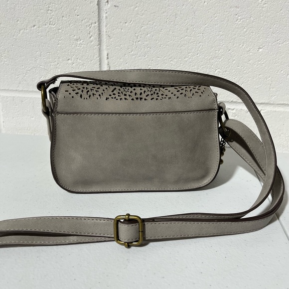 T-Shirt & Jeans Mini Crossbody Shoulder Bag/Purse Grayish Taupe Bag Charm - Picture 4 of 11